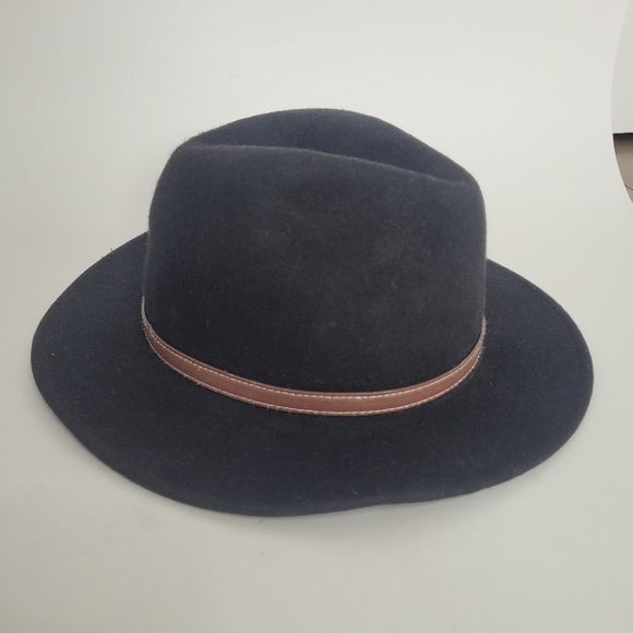 Black felted fedora hat - Picture 4 of 11